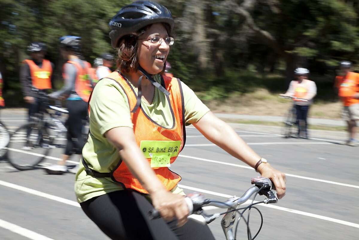 teaching adults to ride bicycle