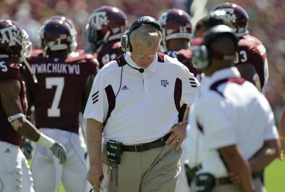 Chronicle file END OF THE LINE: Mike Sherman, who was fired as Texas A&M's football coach Thursday, will not be on the sidelines for the Aggies' postseason game, which could be the Meineke Car Care Bowl at Reliant Stadium.