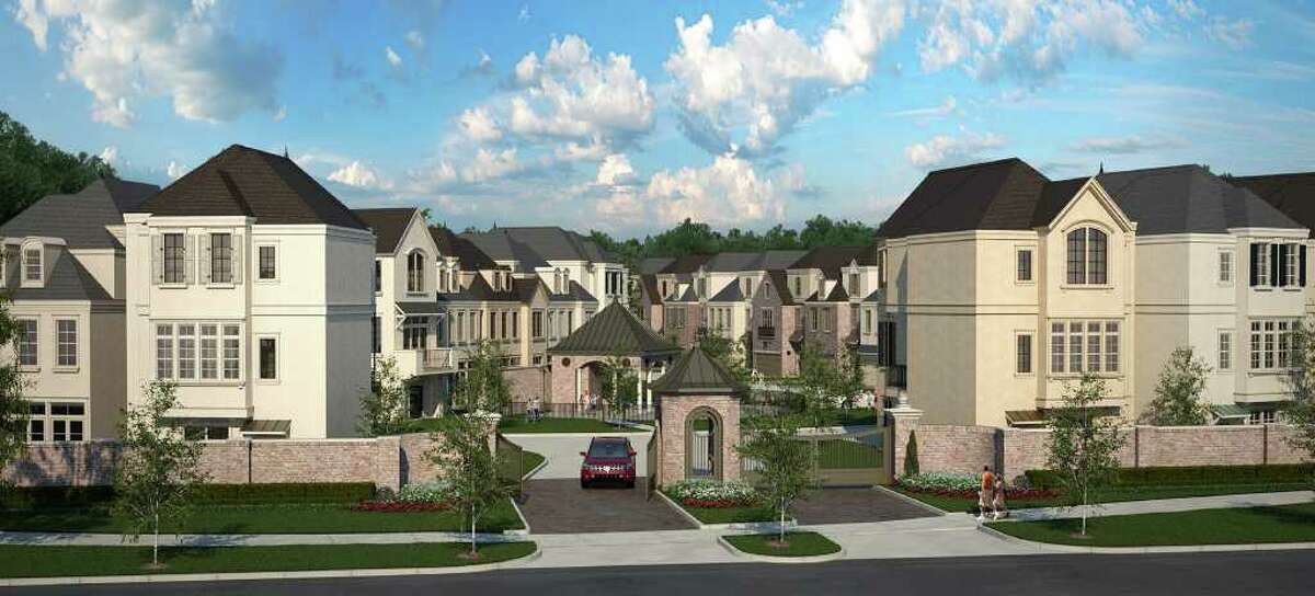The Woodlands Development Co. XXXXXXX: An artist s rendering of East Gate, a gated enclave of 41 single family homes being developed by Boxer Property and Pelican Builders in East Shore, the Garden District of The Woodlands Town Center. Initial occupancy will be in Fall of 2012.
