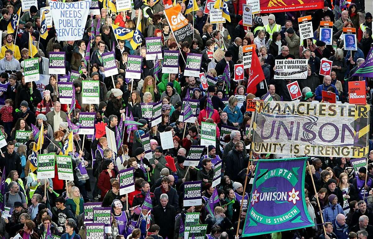 Oneday strike in Britain protests austerity plan