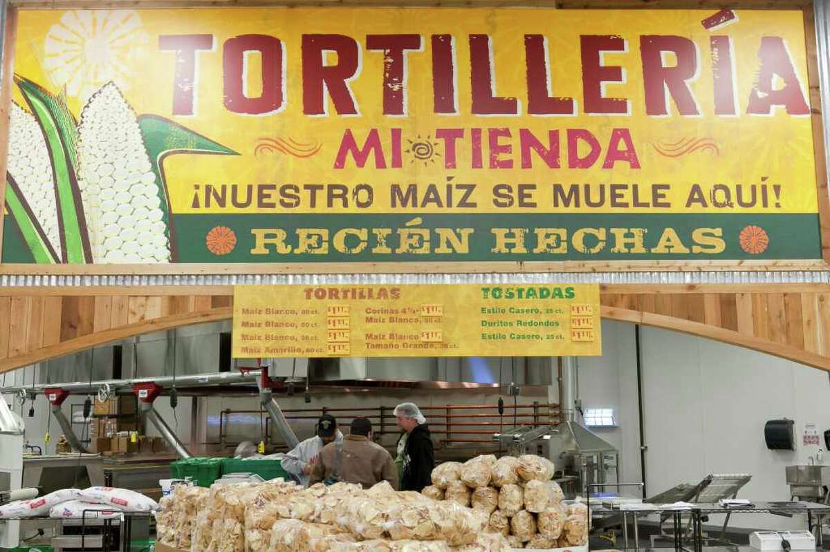 HEB's Mi Tienda, a Latin grocery market with lots of authentic features at East Little York and Highway 59. At the in-store tortilla factory employees will cook, grind and mix corn stored in an on-site silo. >>See a history of H-E-B.