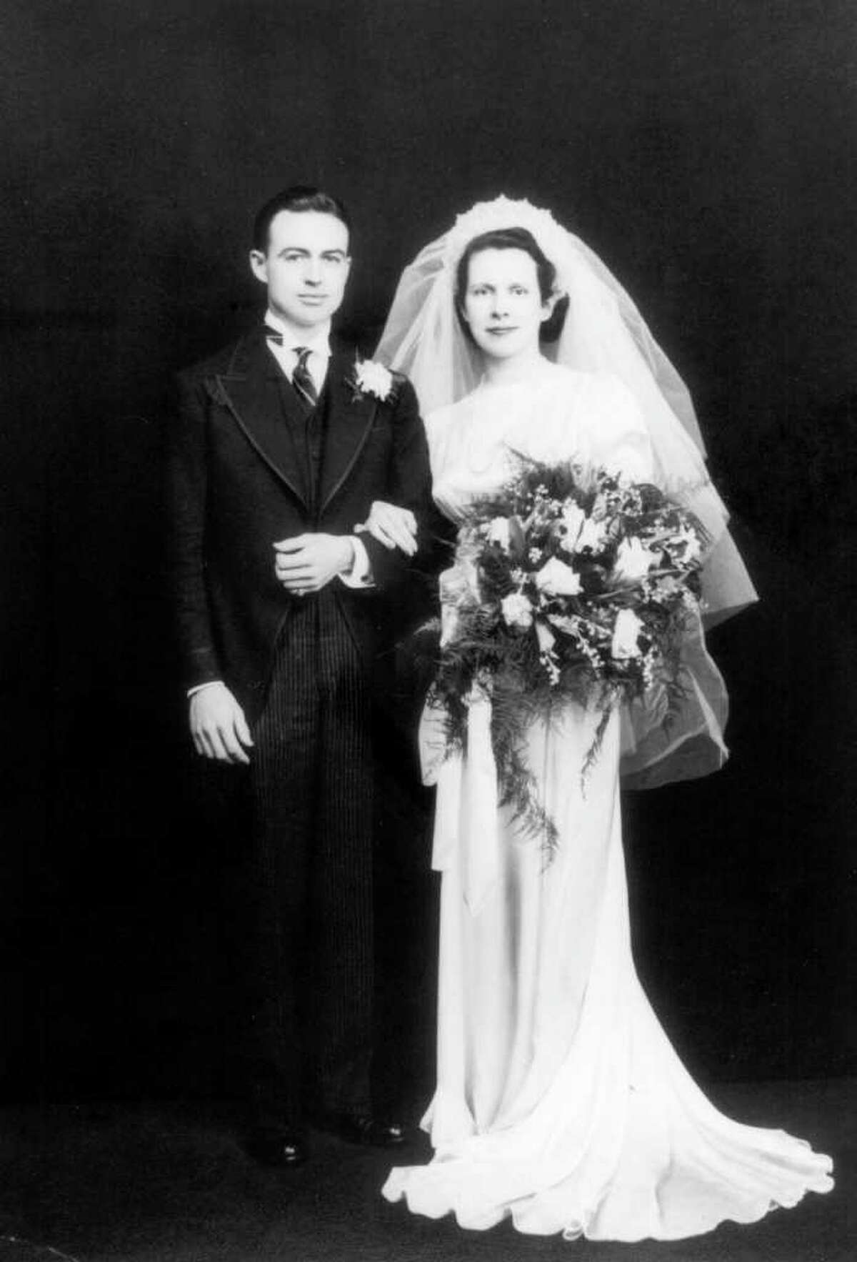 The 1936 wedding photo of Bill and Agnes Malloy, parents of Gov. Dan Malloy