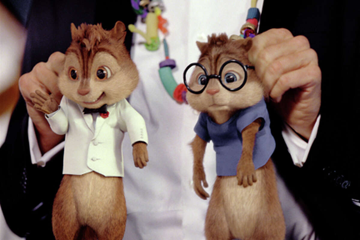 (L-R) Alvin and Simon in "Alvin and the Chipmunks: Chipwrecked!."