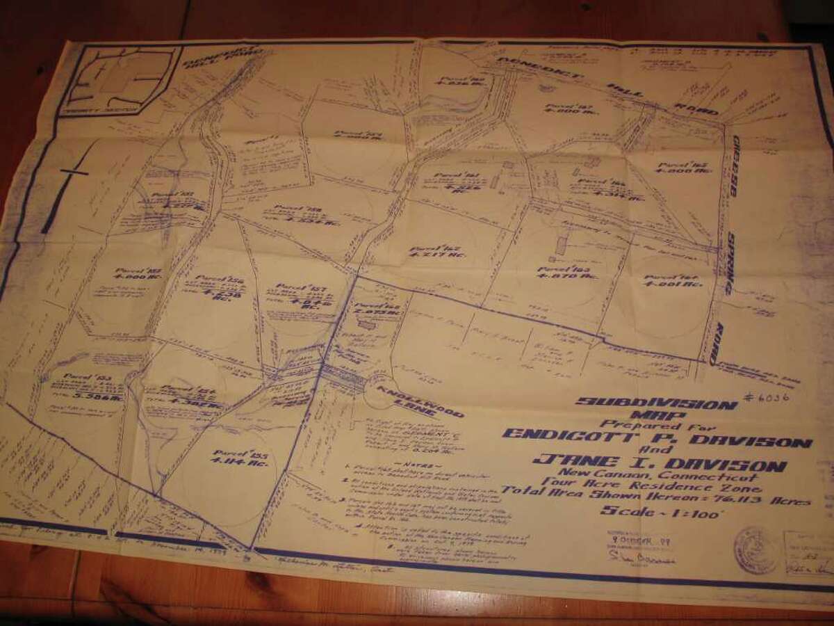 A survey map of all the subdivisions currently found on the property that belonged to Anderson more than 100 years ago.