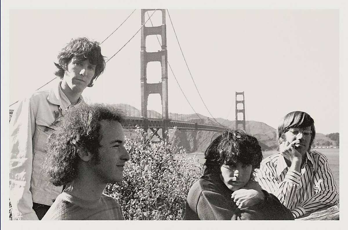 The Doors during a 1967 San Francisco visit. From the left, John Densmore, Robby Krieger, Jim Morrison, Ray Manzarek
