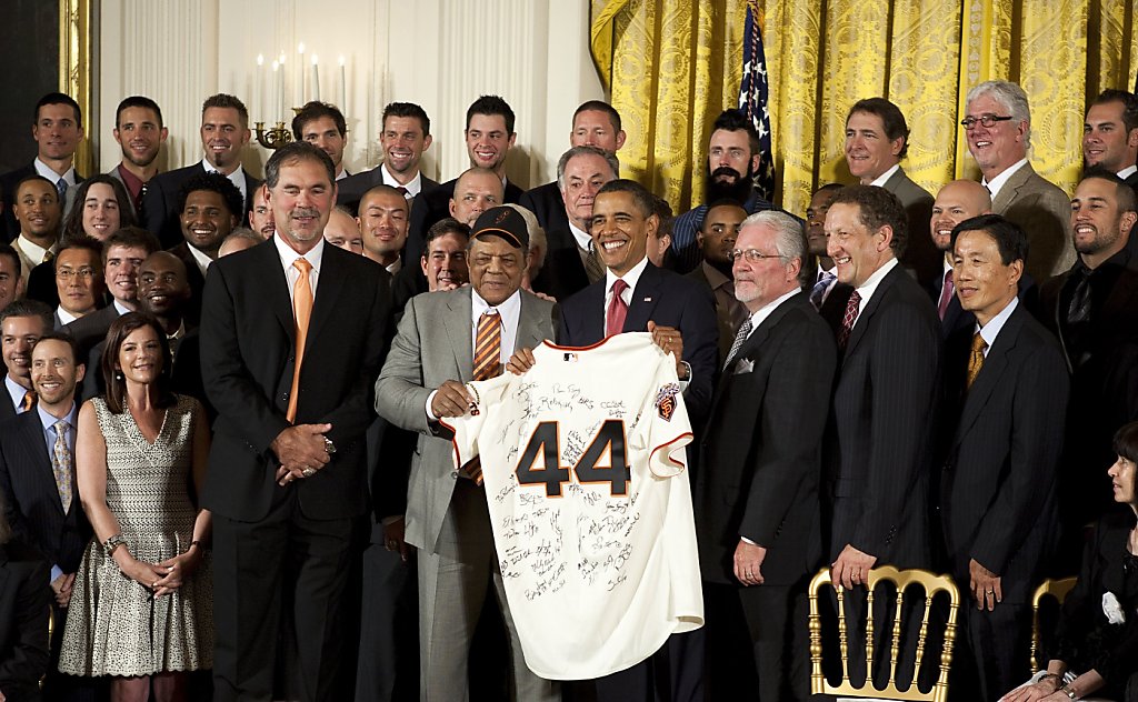 Nancy Pelosi mistakes Giants' Willie McCovey for Willie Mays