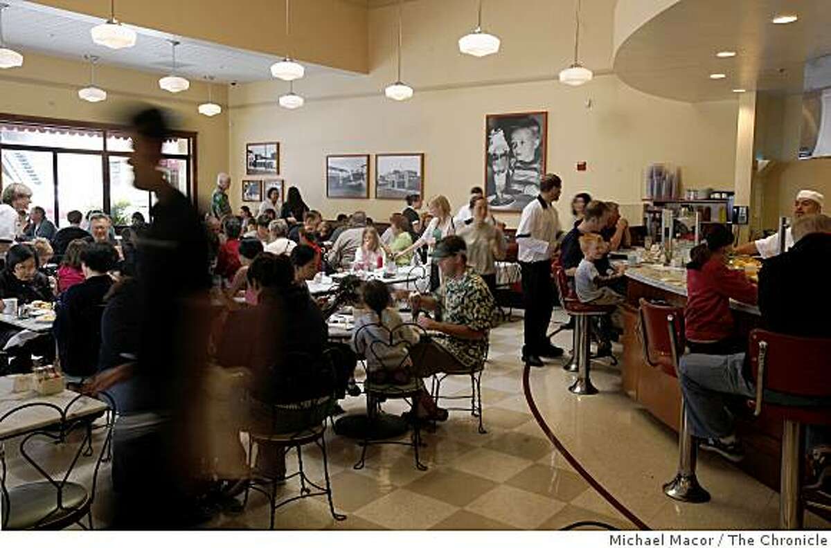 Fentons Creamery on Piedmont Ave. in Oakland, Calif., packed with customers during the lunch service on Saturday May 23, 2009. The historic ice cream parlor and restaurant figures prominently into the new Pixar animated feature, "Up"