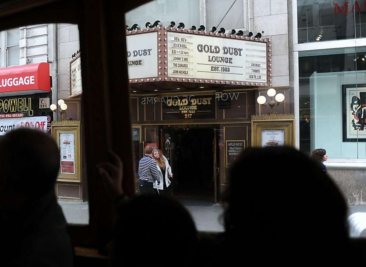 The Gold Dust Lounge is seen from a cable car on July 15, 2011. The original Irish coffee glasses that they used were discontinued and the Gold Dust Lounge has been using other glasses. With the news that they will now be able to obtain the original glasses they have started using the original glasses that they had in stock.