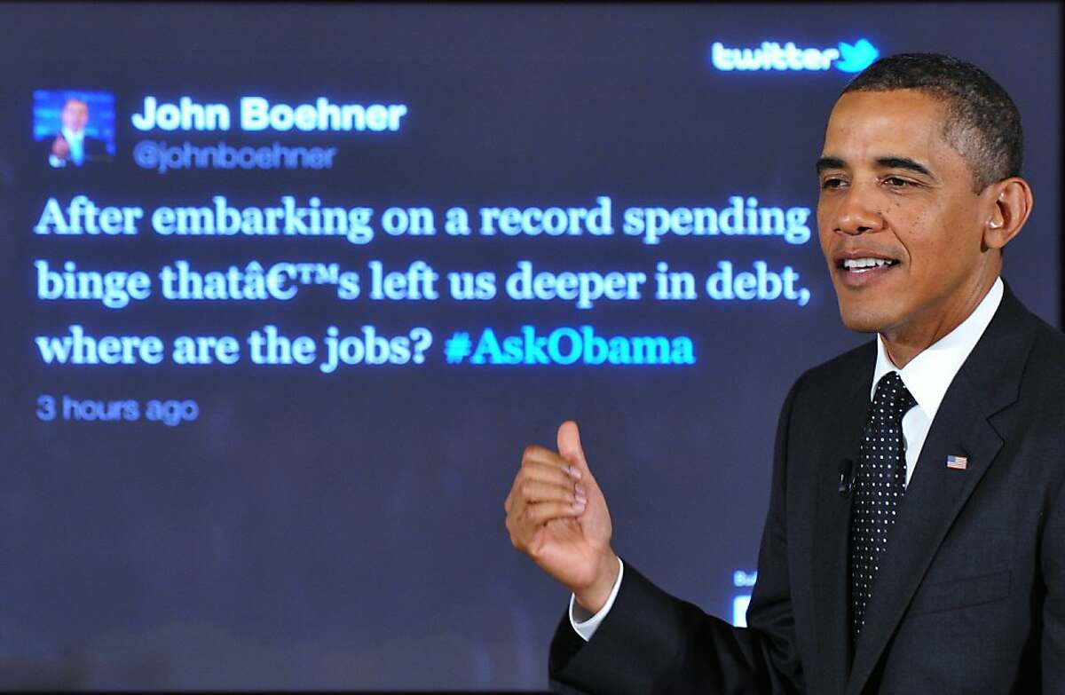 Obama's Twitter forum gets thousands of tweets