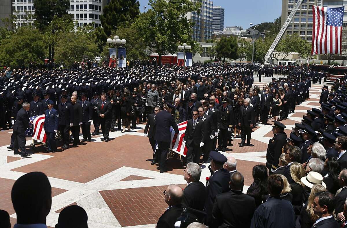 Thousands say goodbye to fallen S.F. firefighters