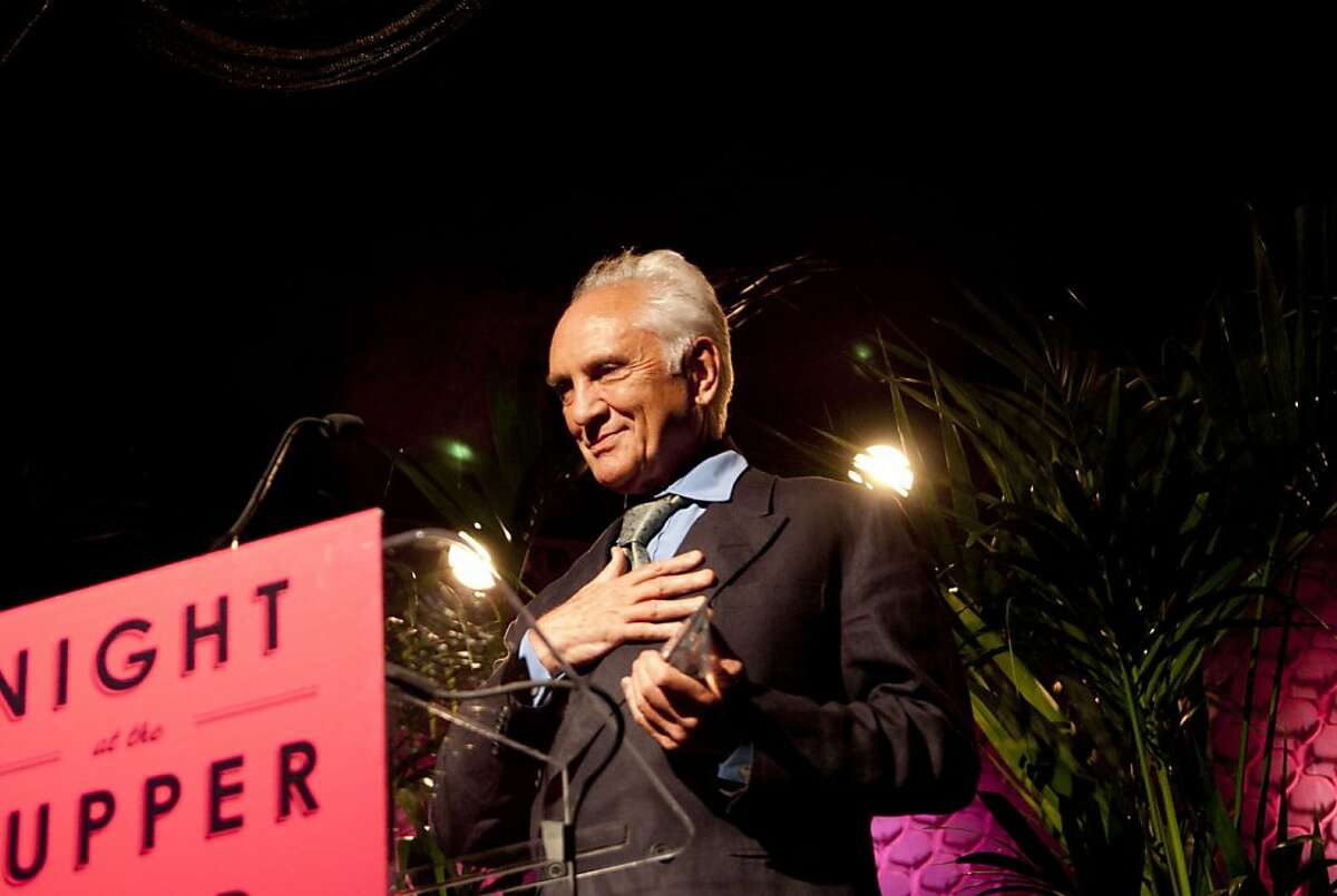 Terence Stamp, recipient of the Peter J. Owens Award for a distinguished acting career, accepting his award at Film Society Awards Night at the 54th San Francisco International Film Festival, April 28, 2011.