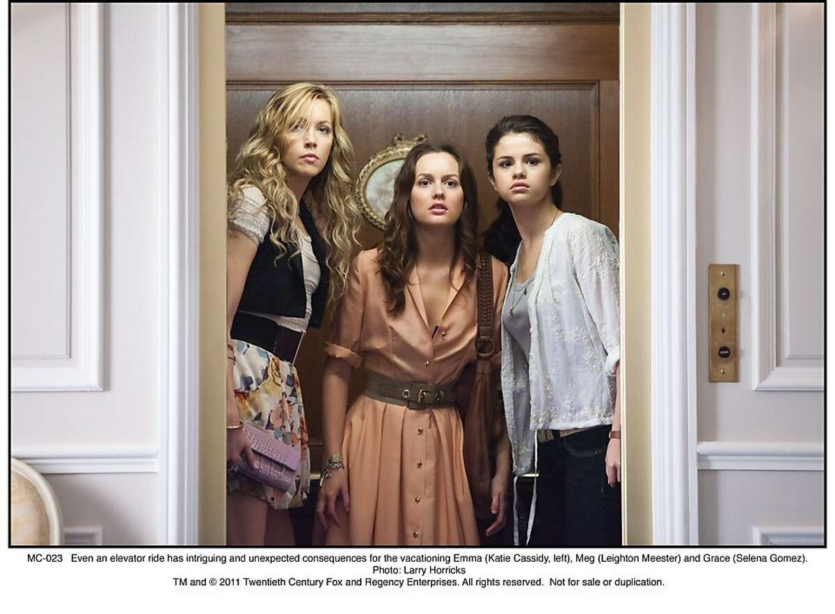 MC-023 ÊÊEven an elevator ride has intriguing and unexpected consequences for the vacationing Emma (Katie Cassidy, left), Meg (Leighton Meester) and Grace (Selena Gomez) in, "Monte Carlo."