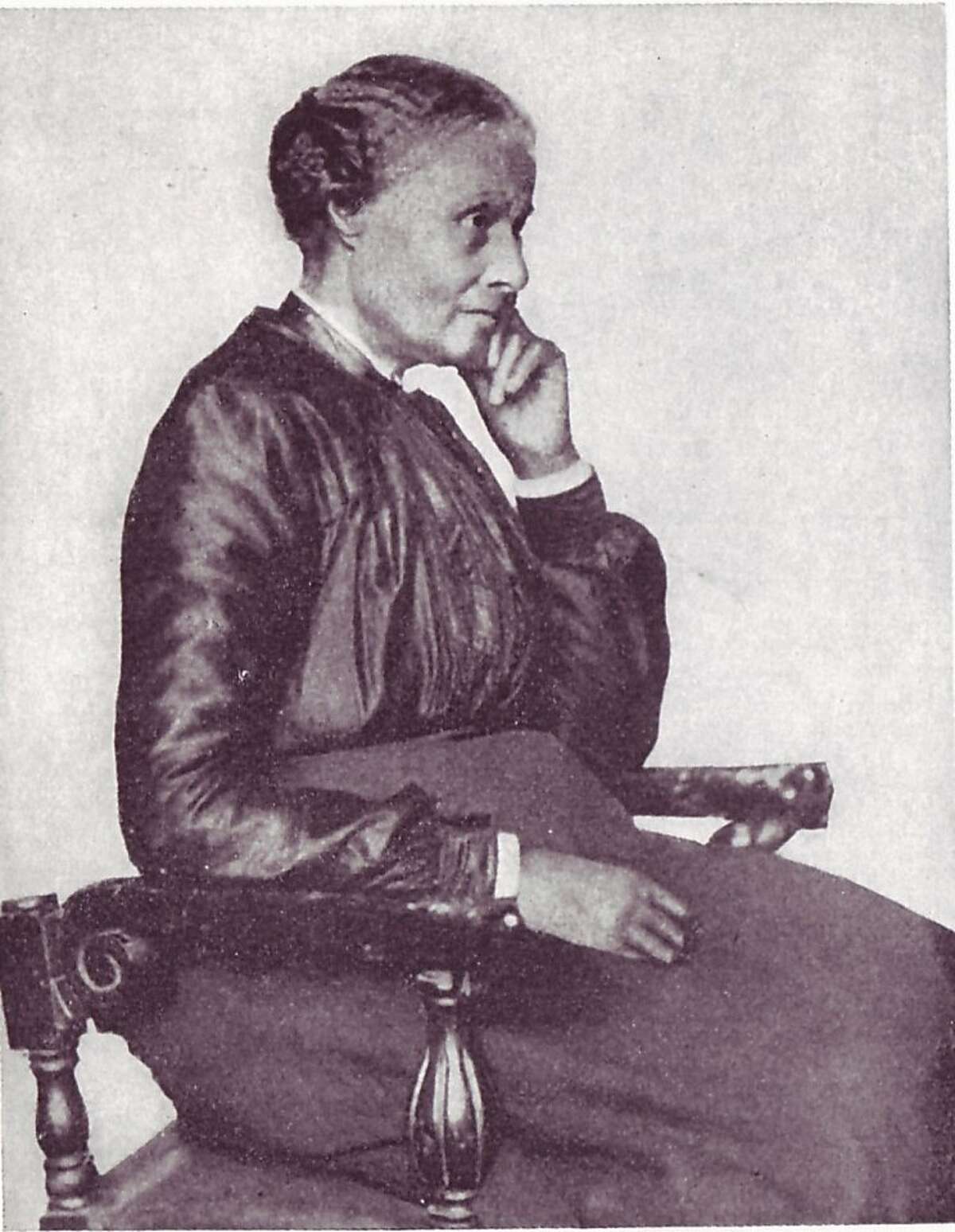 Mary Ellen Pleasant at 87. The photo appeared in her 1902 autobiography. Pleasant was born into slavery and became a successful businesswoman and an advocate for equal rights, fighting for integration on San Francisco cable cars. She was called by some the "mother of civil rights in California."