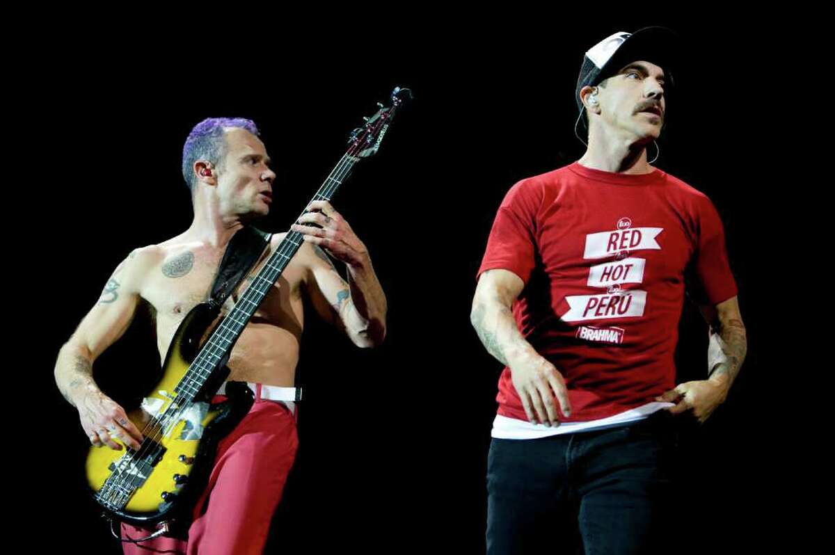 The Red Hot Chili Peppers, who play Toyota Center this weekend,  are stars on the stage and the big screen. You'll never guess the movies Flea was in. Anthony Kiedis (right) and Flea (left)  have been in a few films. Flea has 25 titles under his name as an actor.