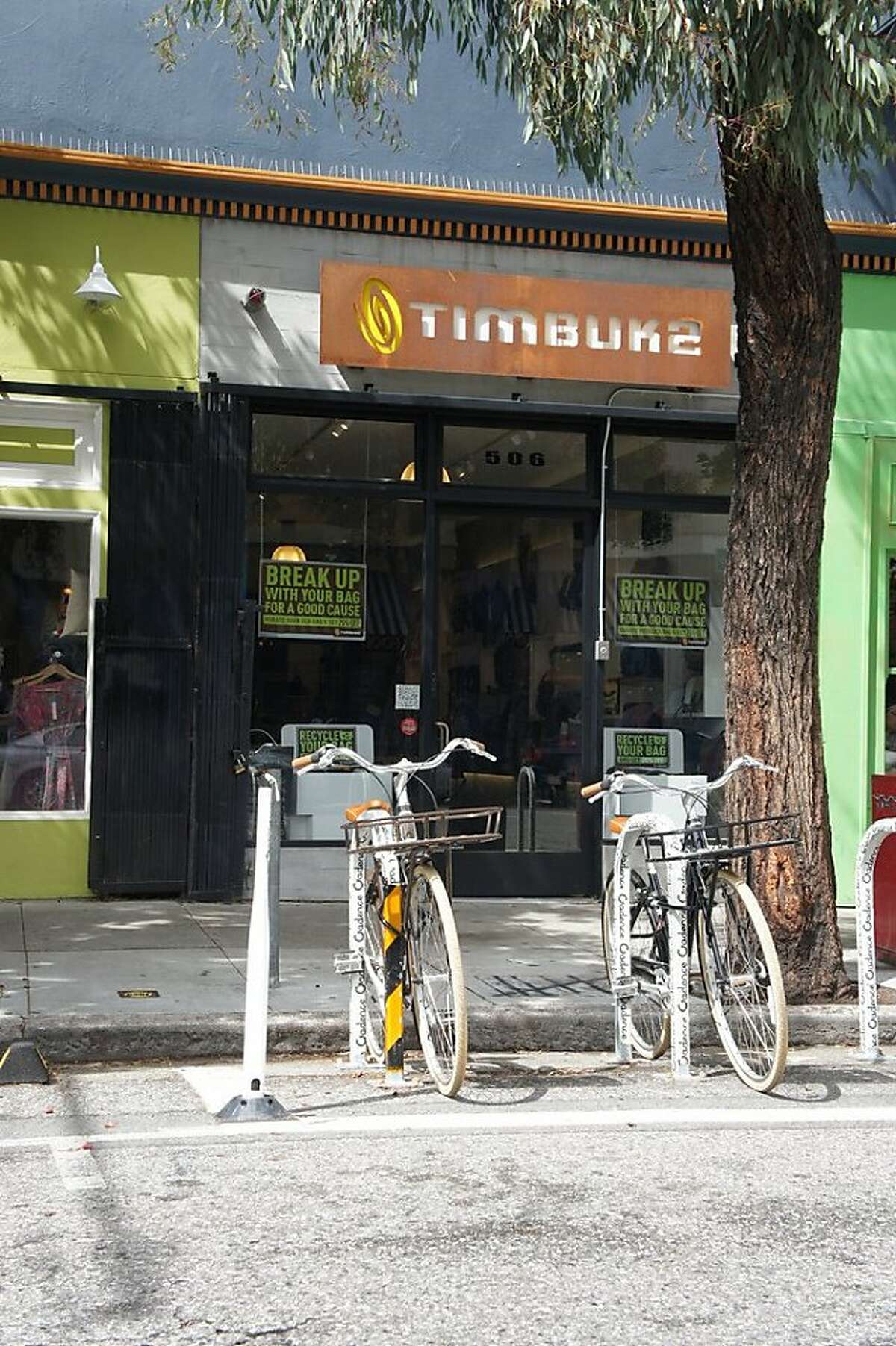 Timbuk2 began a free bike share program out of its Hayes Valley storefront.