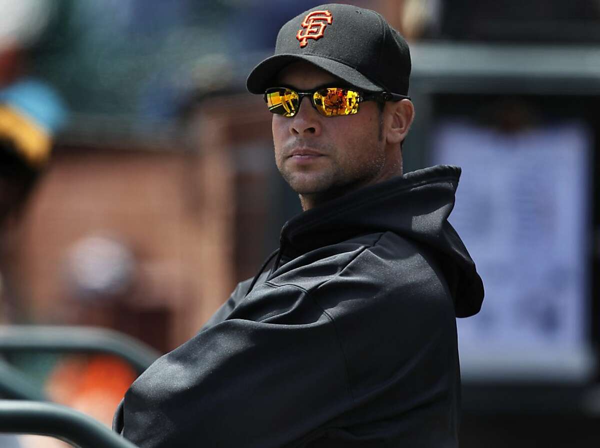 Pitcher Ryan Vogelsong watches the Giants 3-1 win over the Washington Nationals at AT&T Park in San Francisco, Calif. on Wednesday, June 9, 2011.