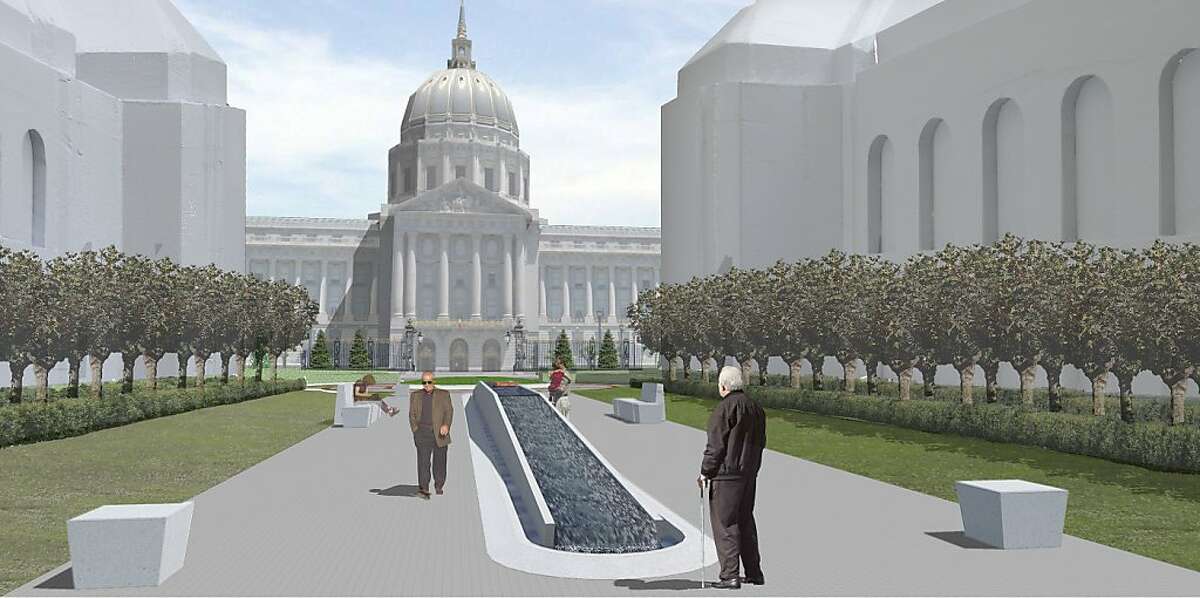 This entry by Larry Kirkland & J. Douglass Macy is one of three finalists selected in a competition to build a permanent memorial to San Francisco war veterans.