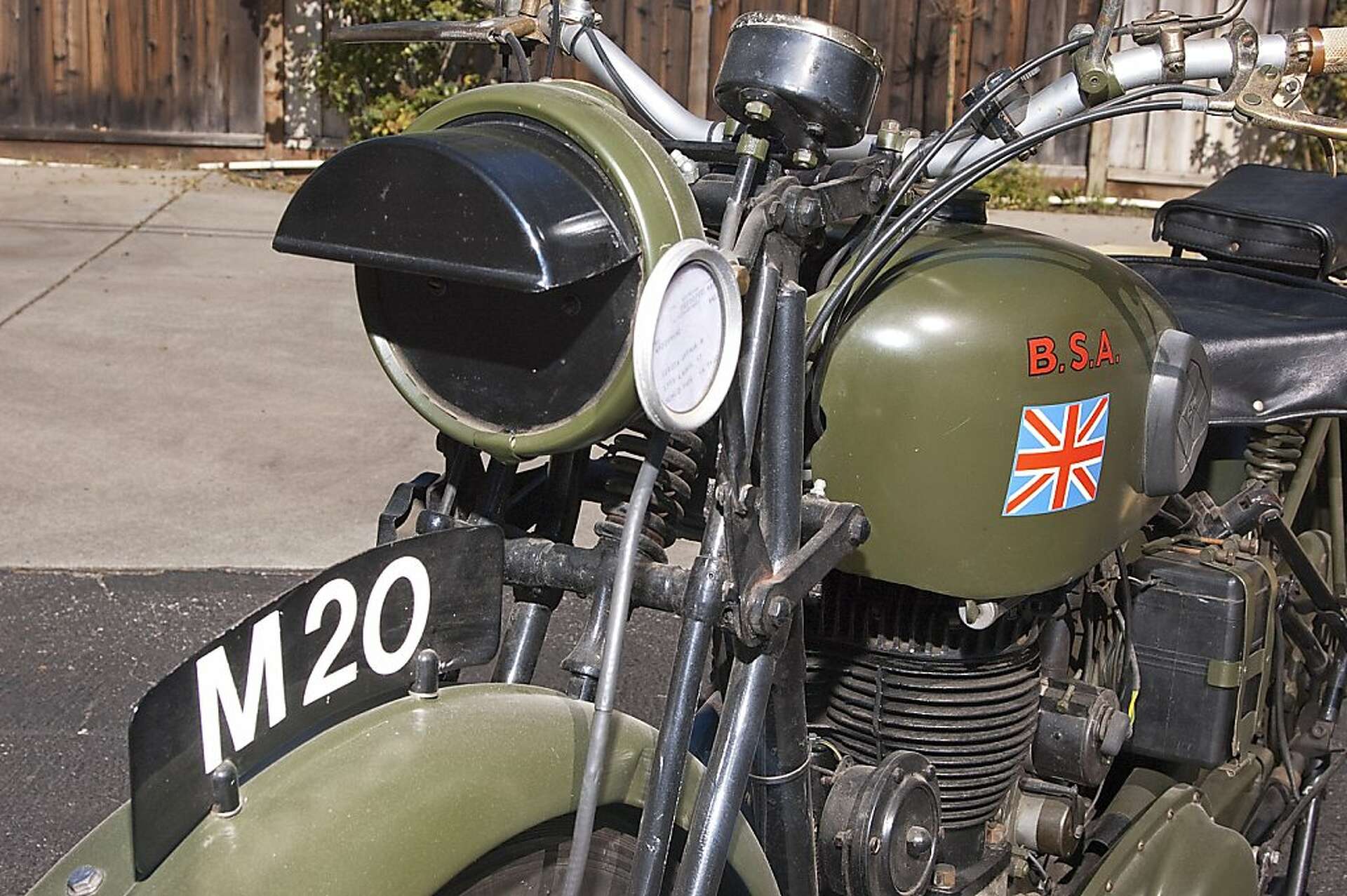 1940 BSA M20 military motorcycle