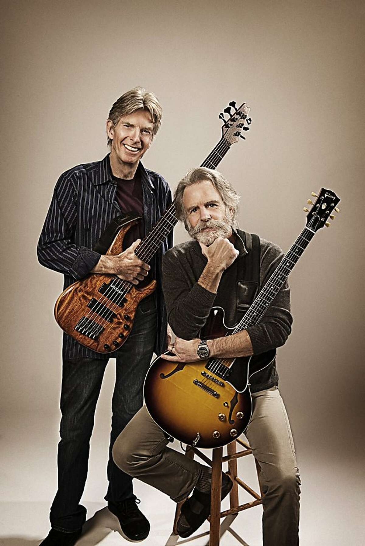 Furthur, featuring the Grateful Dead's Phil Lesh (l.) and Bob Weir (r.).