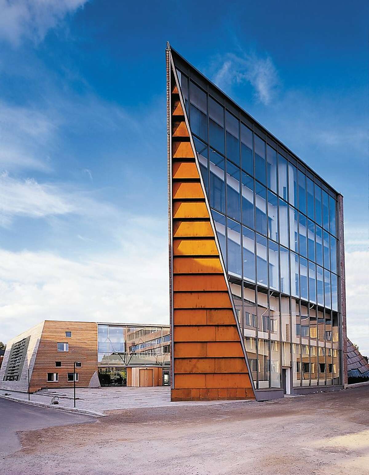 The Town Hall in Hamar, Norway is designed by Snohetta, the architecture firm selected to design the new wing of SFMOMA