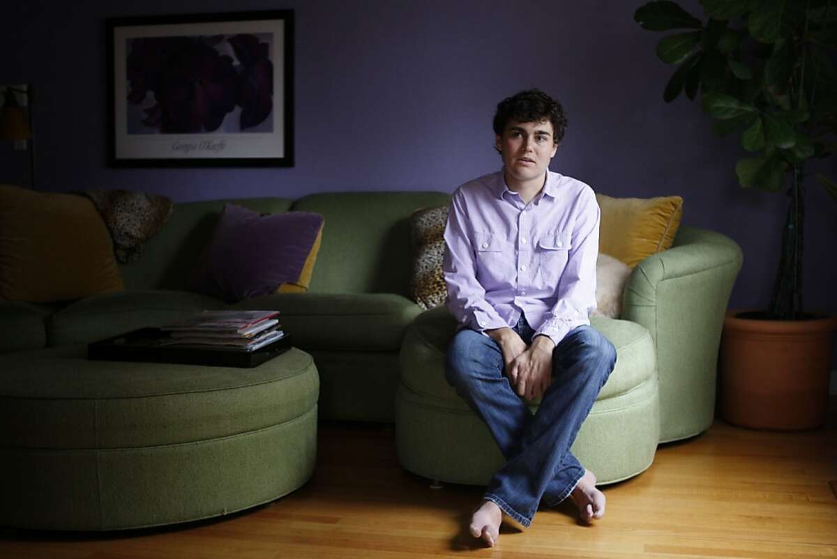 Corey Reich, 24, sits in the living room of his home in Piedmont Calif, on Thursday, March 24, 2011. Reich was diagnosed with Amyotrophic Lateral Sclerosis, better known as Lou Gehrig's diseas, several years ago and will probably die within the next few years as a result of the disease.