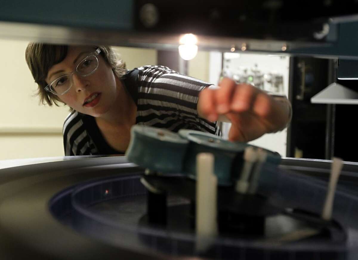 Film projectionist makes sure picture is perfect