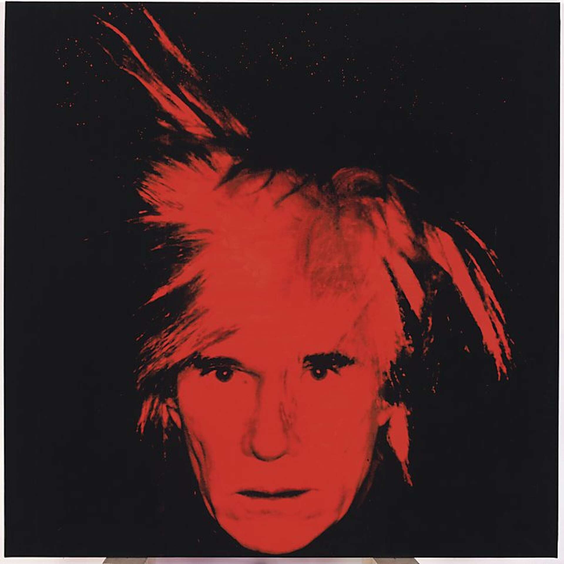 Andy Warhol red self-portrait up for auction