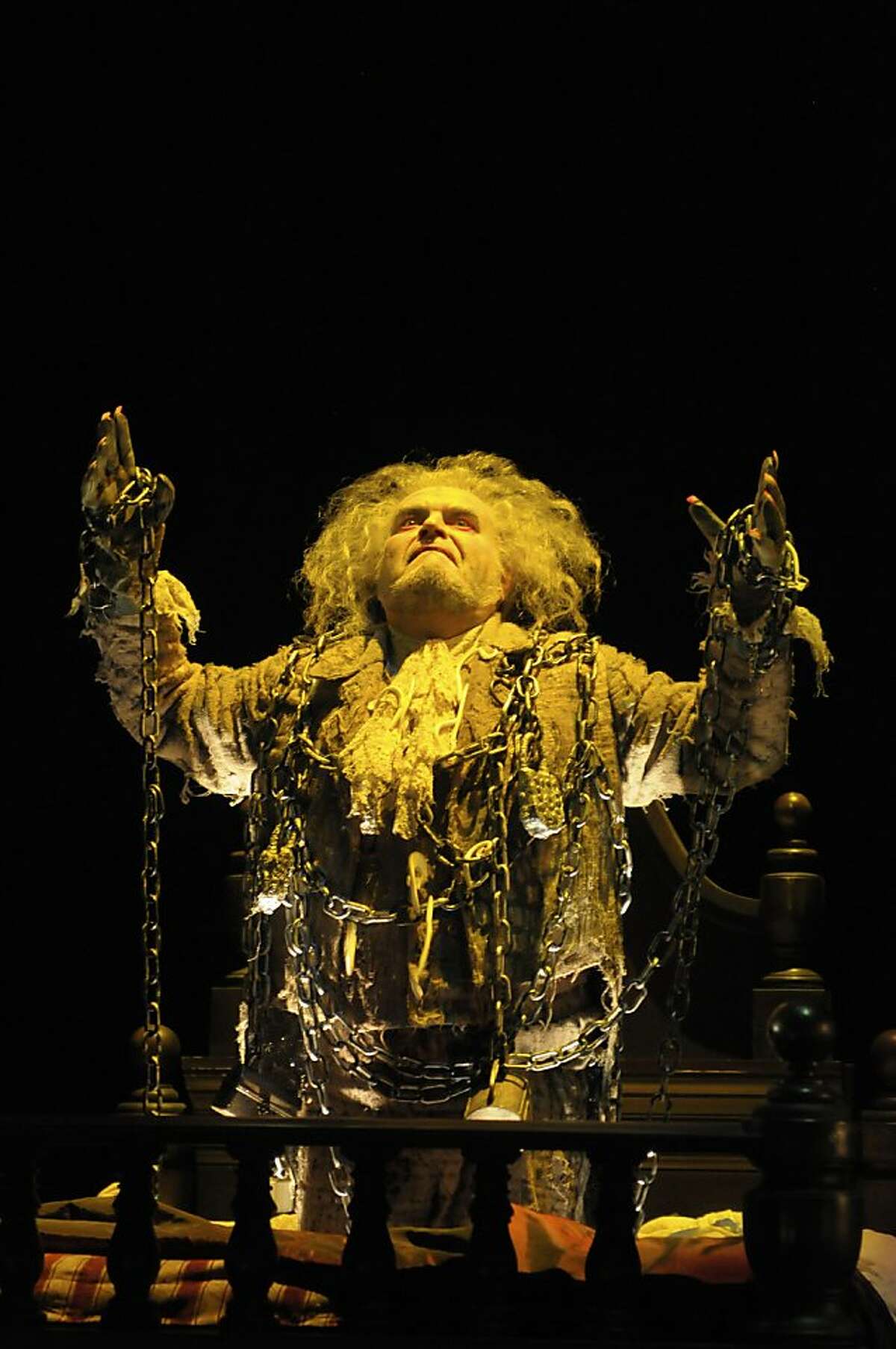 Jack Willis is the Ghost of Jacob Marley, come to haunt Scrooge in ACT's "A Christmas Carol"