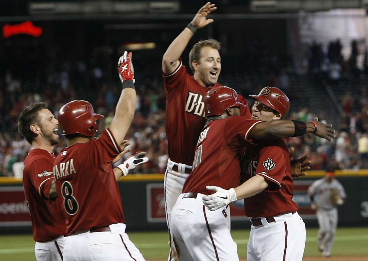 Arizona Diamondbacks Willie Bloomquist stands for the National