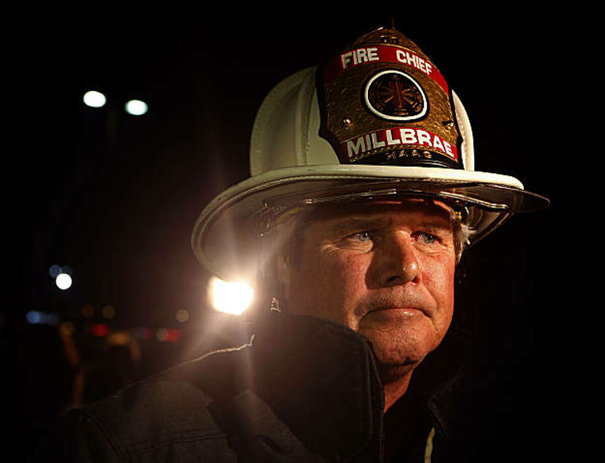 Millbrae fire chief Dennis Haag at a press conference at the Bayhill shopping center in San Bruno, Calif., on Thursday, September 9, 2010.