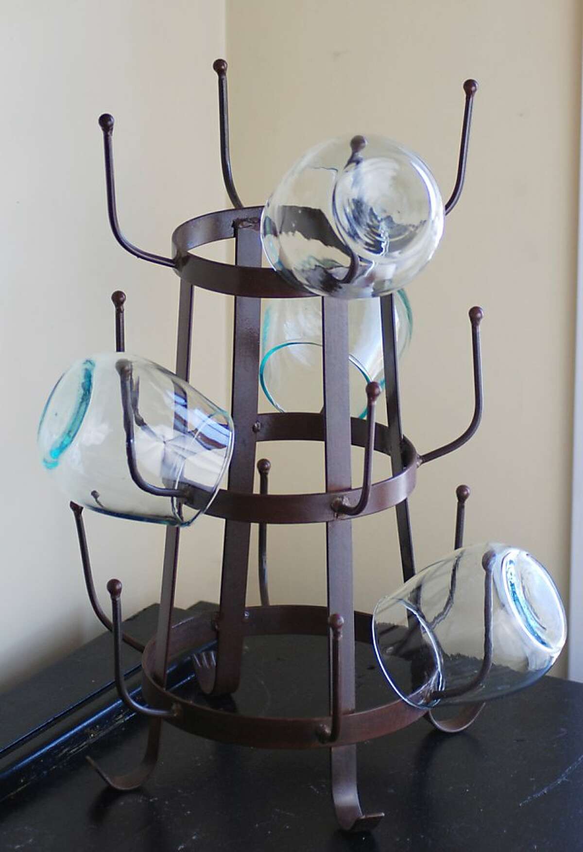 Winebottle drying racks go industrial