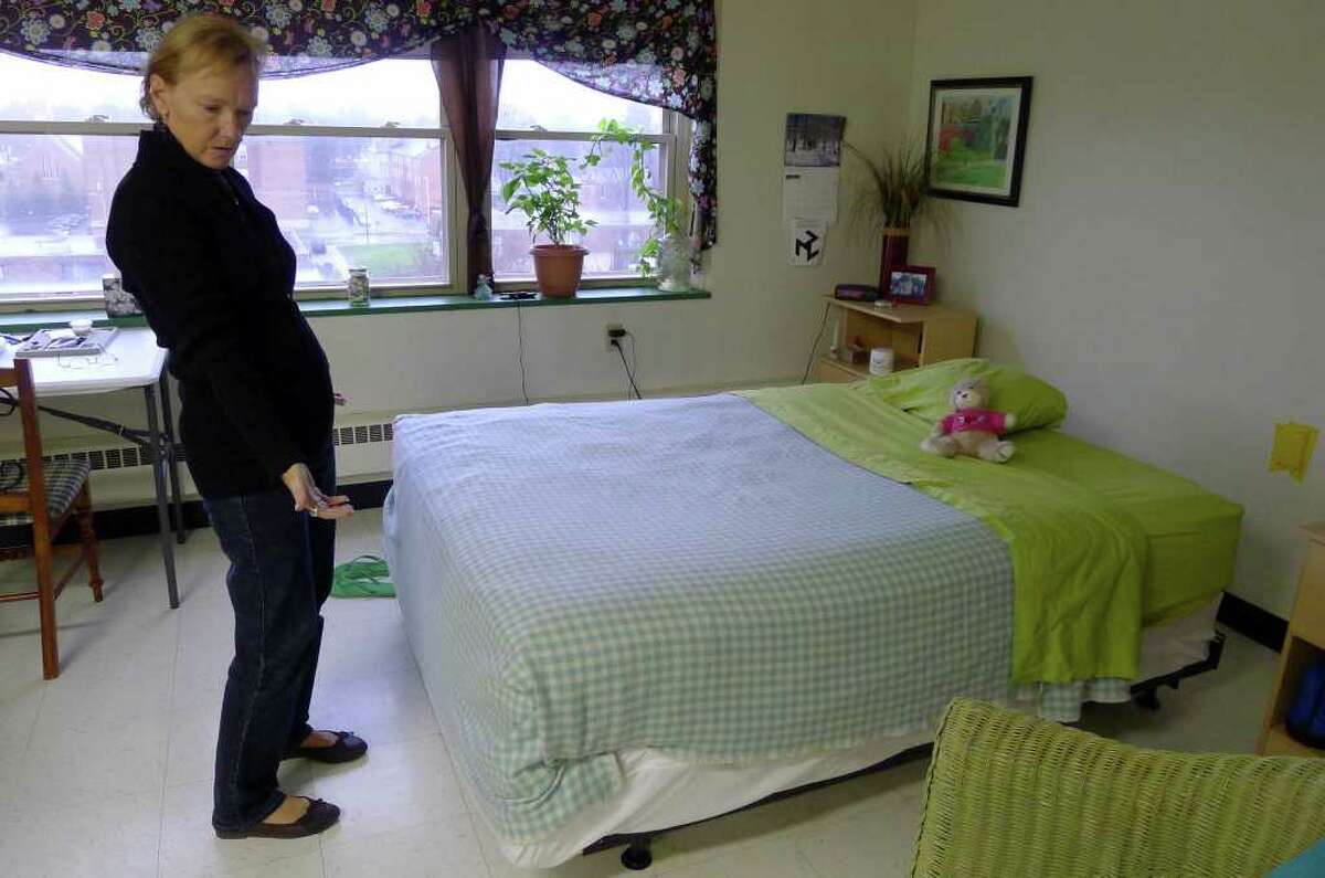 Resident Teresa Grocki talks about the bedbug problem at the Stonequist apartments in Saratoga Springs, NY Wednesday, Dec.7, 2011.( Michael P. Farrell/Times Union archive)