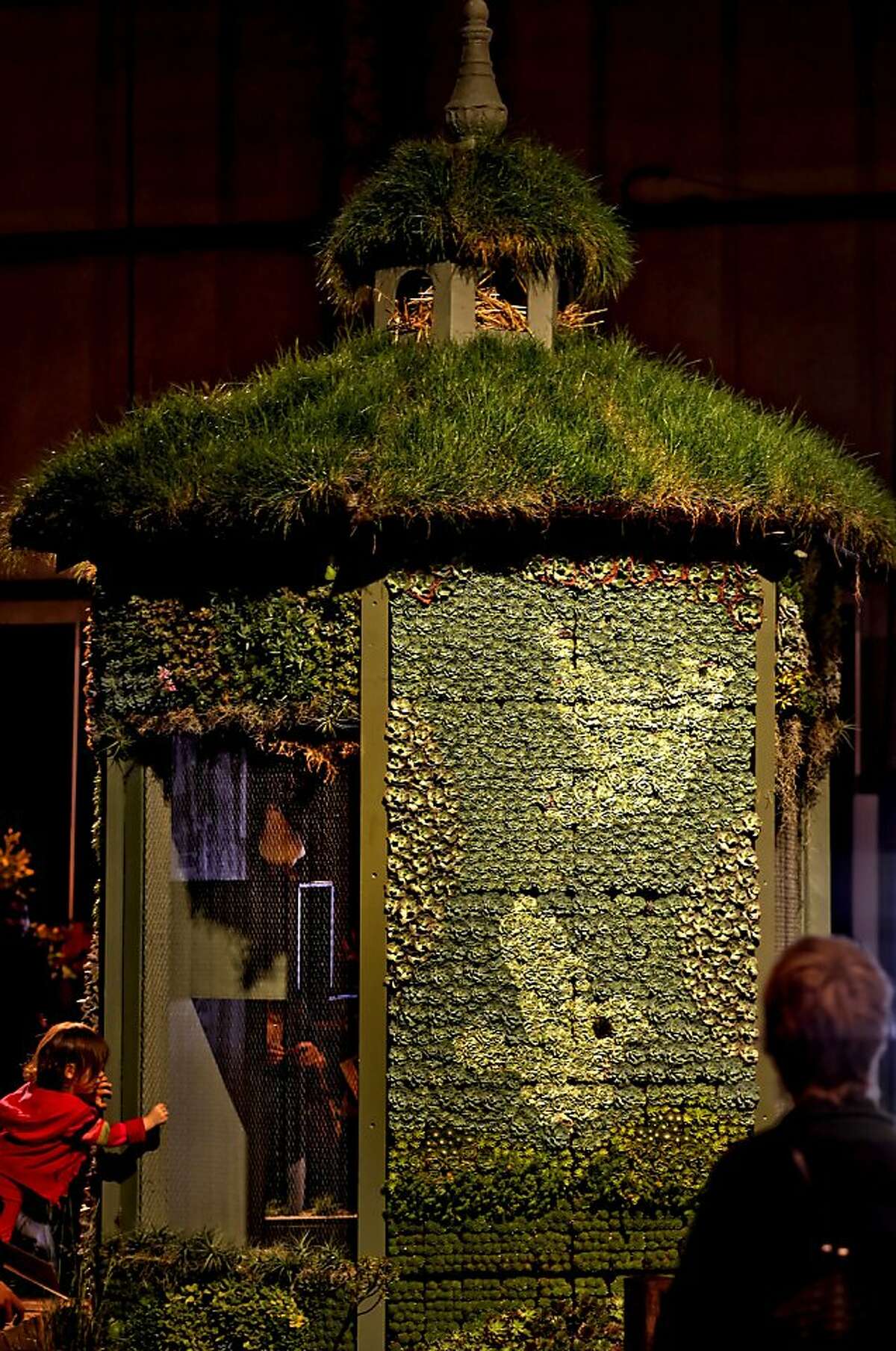 A spectacular, Dove House, covered with hundres of succulents and topped with grasses, The Garden Route's, "A Garden of Life", at the San Francisco Flower and Garden show at the Event Center on Saturday Mar. 26, 2011, in San Mateo, Ca.