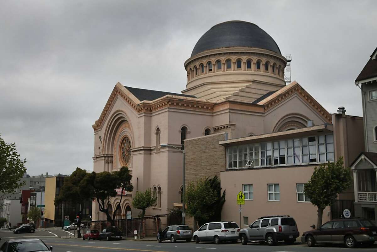 Sherith Israel's sanctuary building begins it's seismic retrofit in San Francisco, Calif. on Monday April 19, 2010.