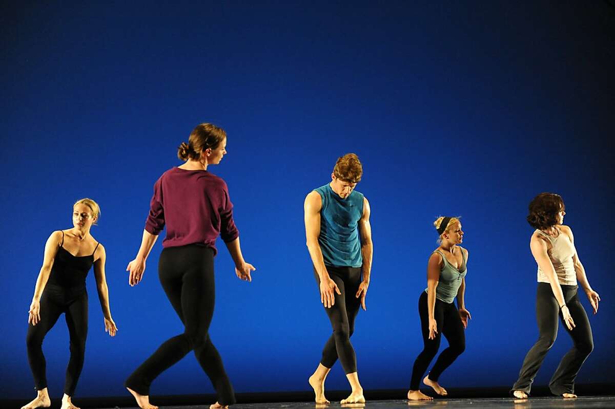Members of the Paul Taylor Dance Company rehearse at the Yerba Buena Center for the Arts on March 31, 2011. From left are: Jamie Rae Walker, Laura Halzack, James Samson, Aileen Roehl, and Eran Bugge
