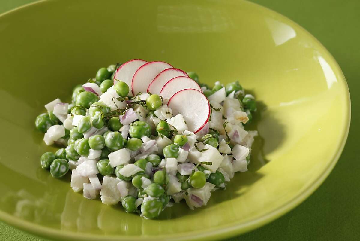 Cold Spring Garden Pea Salad in San Francisco, Calif., on April 19, 2010. Food styled by Julia Mitchell.
