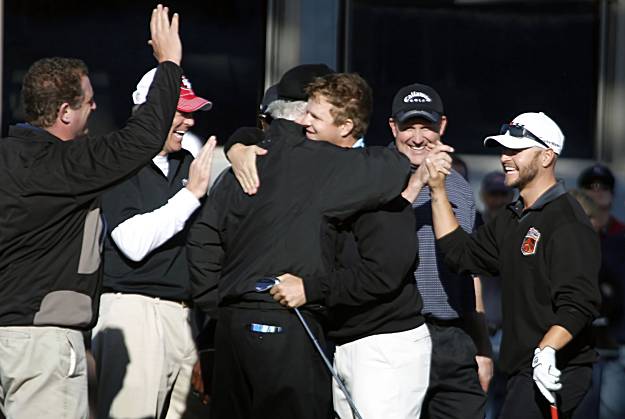 NFL - Aaron Rodgers + San Francisco Giants P Matt Cain participating in the  Pebble Beach Pro-Am!