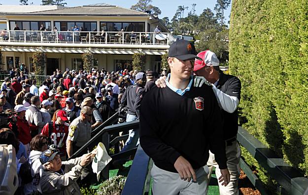 NFL - Aaron Rodgers + San Francisco Giants P Matt Cain participating in the  Pebble Beach Pro-Am!