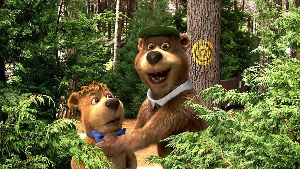 (L-r) Boo Boo, as voiced by JUSTIN TIMBERLAKE, and Yogi Bear, as voiced by ...