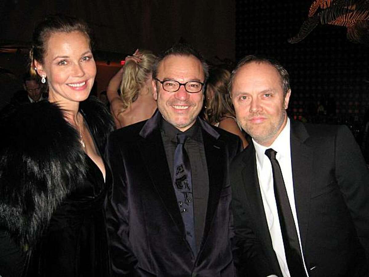 Actress Connie Neilsen (left) with Stanlee Gatti and her partner, Metallica's Lars Ulrich at the Mid-Winter Gala. March 2011. By Catherine Bigelow.