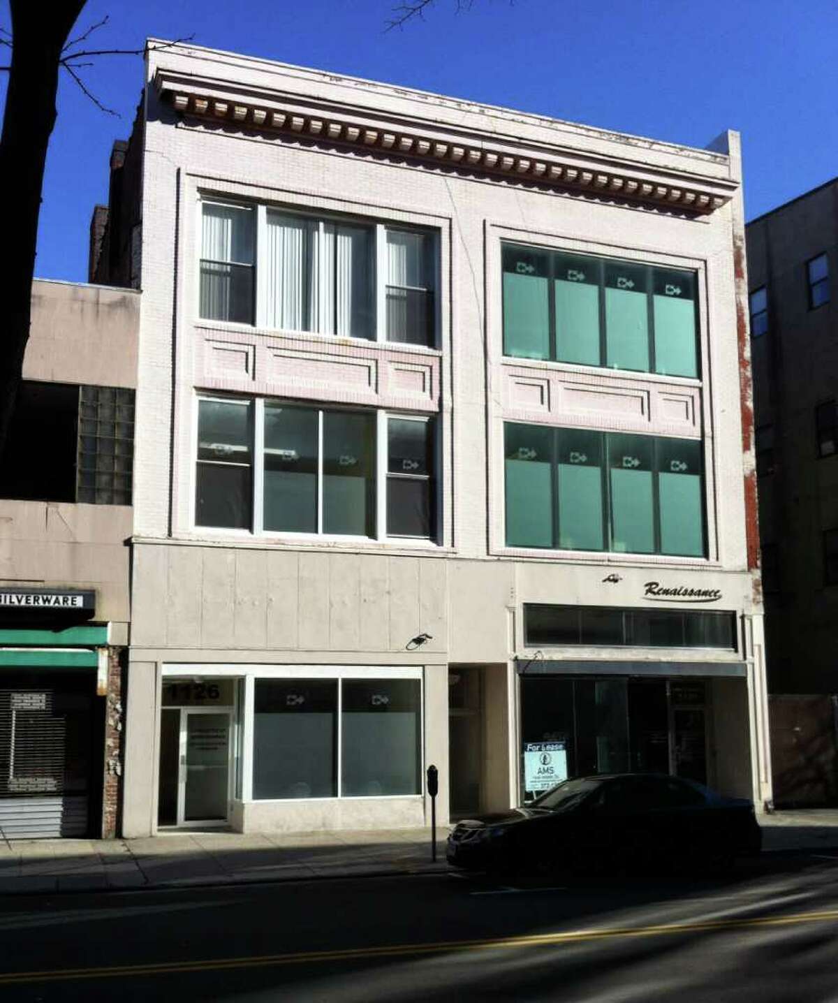Paul Leka's recording studio was in this building on Main Street in downtown Bridgeport. It was situated on the right side of the building as viewed from the street, on the second floor. Artists would enter through the center door.