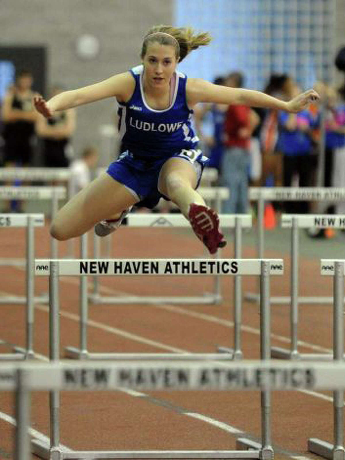 Fairfield Ludlowe sophomore Alex Wykoff will be one of the top-hurdlers for the Falcons in 2011-12.