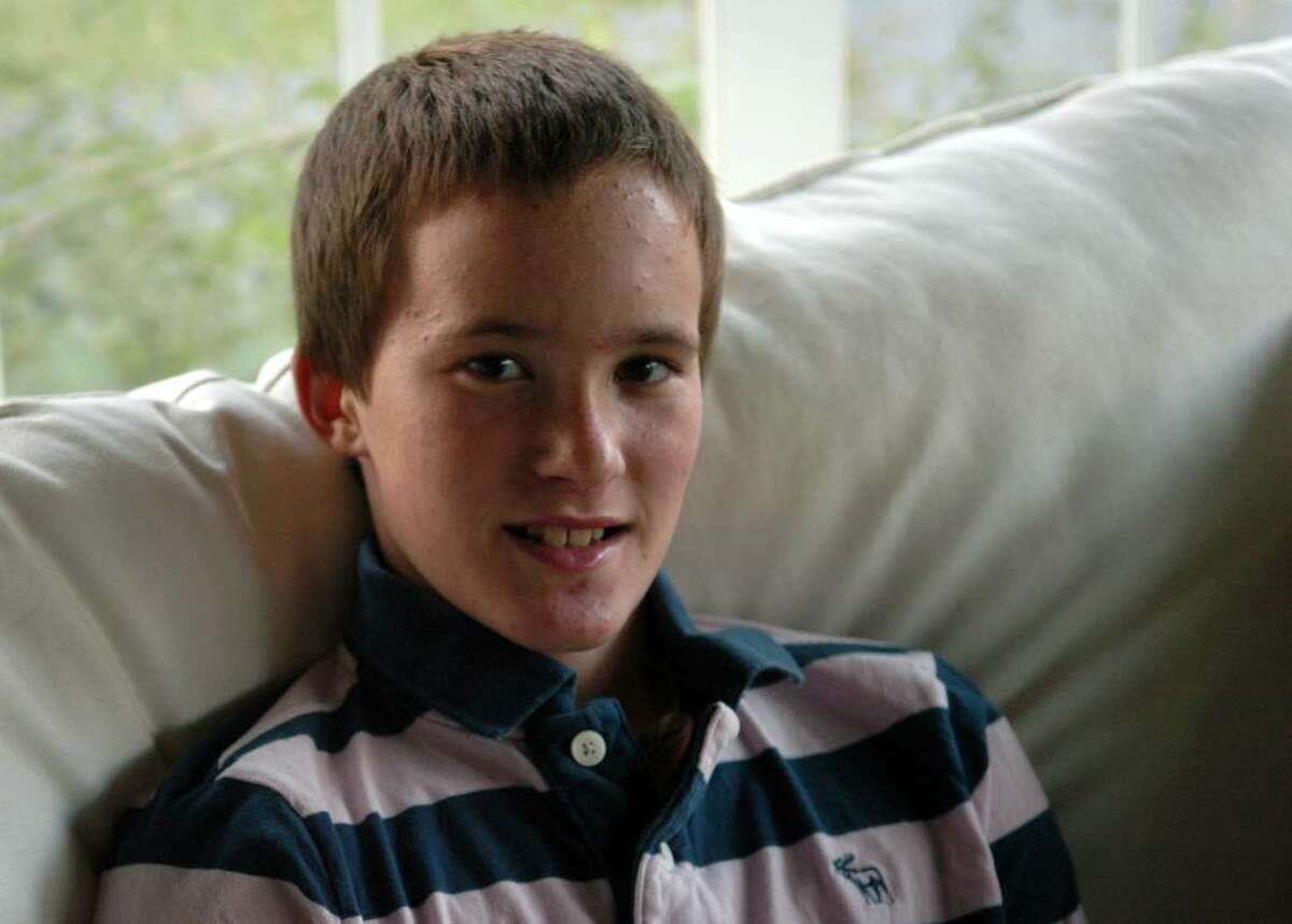 Charlie Snedaker, 12, poses while at home in Norwalk, Conn. on Wednesday Oct. 07, 2009. Charlie has had several severe concusions, five which happened in the past nine months alone.