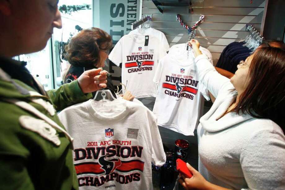 texans afc south championship shirts