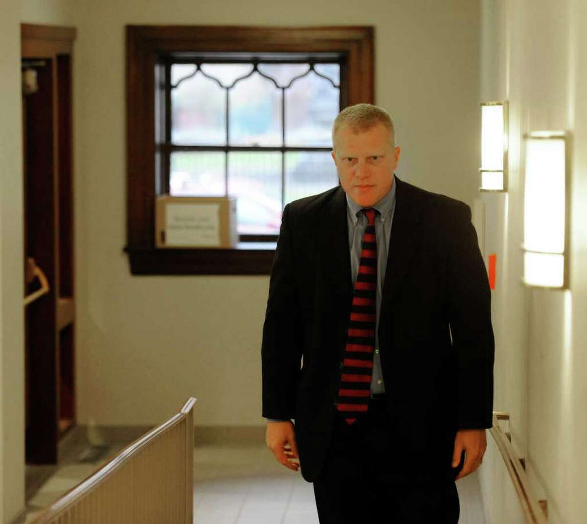 Trey Smith, the special prosecutor investigating the ongoing ballot fraud scandal, enters the Rensselaer County Courthouse in Troy, N.Y., in December 2011. (Skip Dickstein / Times Union archive)