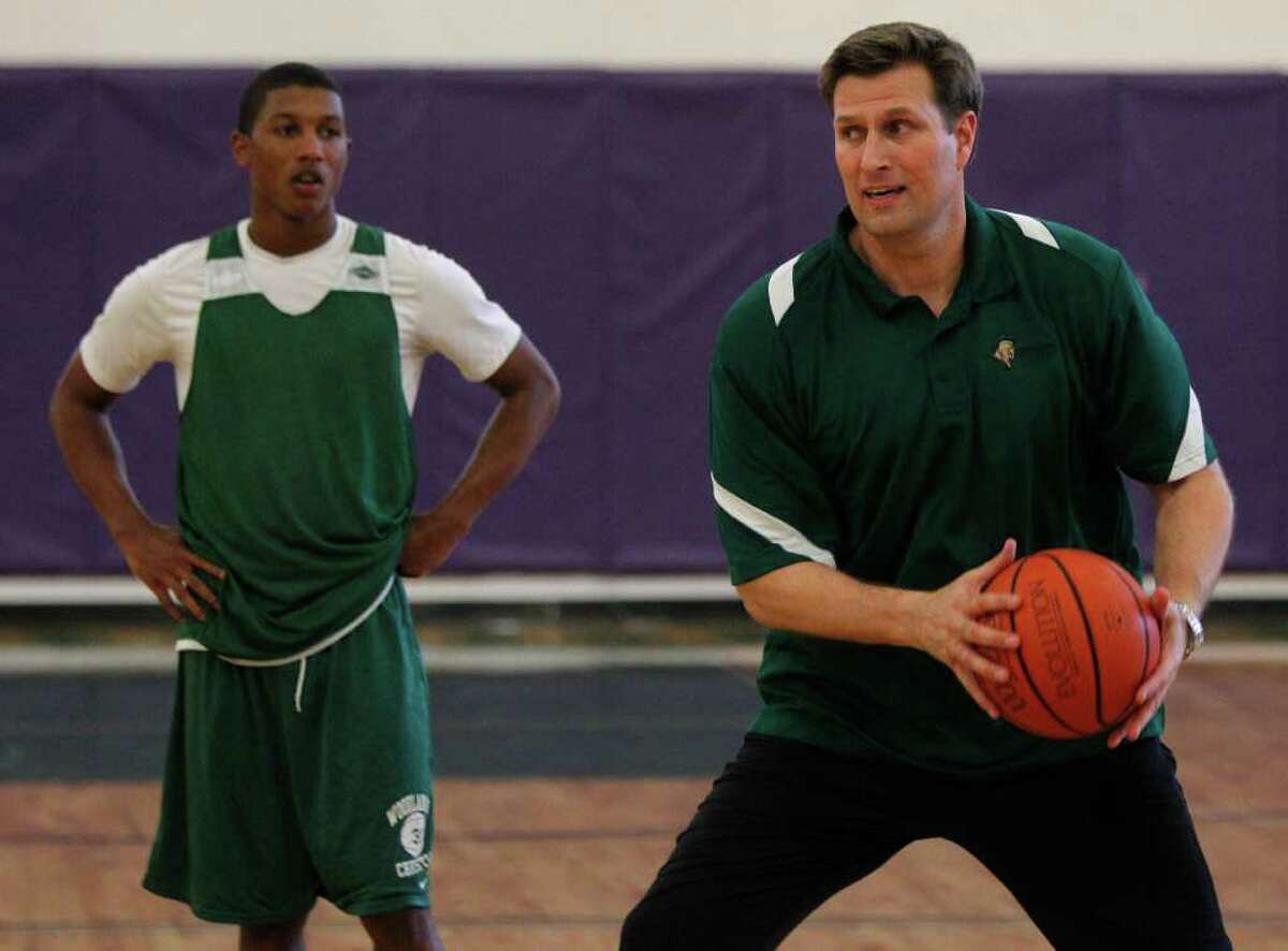 The Woodlands Christian Academy head basketball coach Reid Gettys