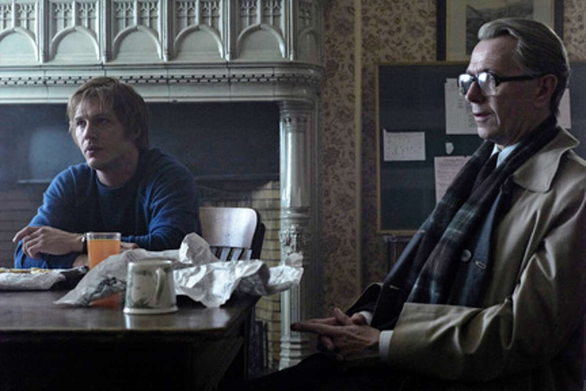 (L-R) Tom Hardy as Ricki Tarr and Gary Oldman as George Smiley in "Tinker Tailor Soldier Spy."