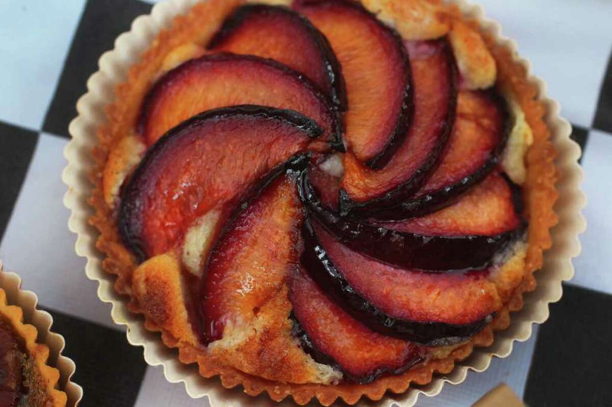 This is the Bakery Lorraine's Plum Frangipane tart. The bakery is run Jeremy Mandrell and Anne Ng and they sell their products at the Quarry Farmer's Market. (Sunday November 20, 2011) JOHN DAVENPORT/jdavenport@express-news.net
