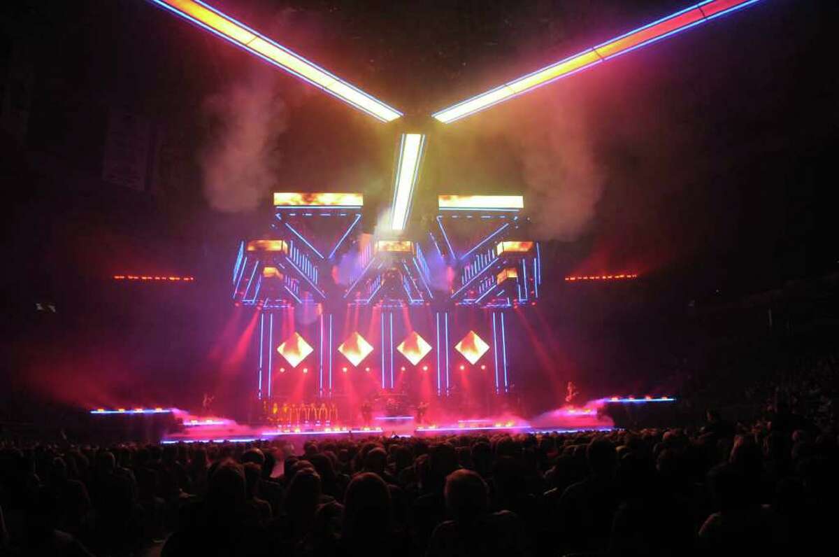 Members of The Trans-Siberian Orchestra perform at the Times Union Center on Monday, Dec. 26, 2011 in Albany. The group played two concerts on Monday, an afternoon show and an evening show. (Paul Buckowski / Times Union)