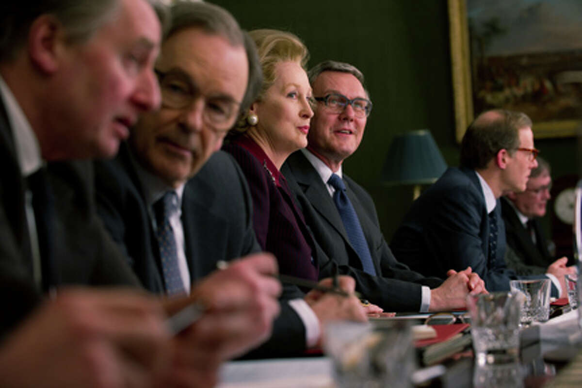 Meryl Streep as Margaret Thatcher and Anthony Head as Geoffrey Howe in "The Iron Lady."